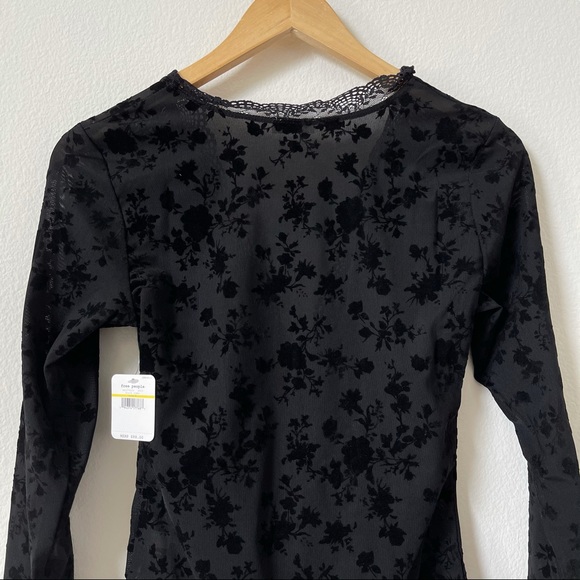 Free People Intimately Babes in Bandeaus Black Lace Bodysuit M - Picture 13 of 16